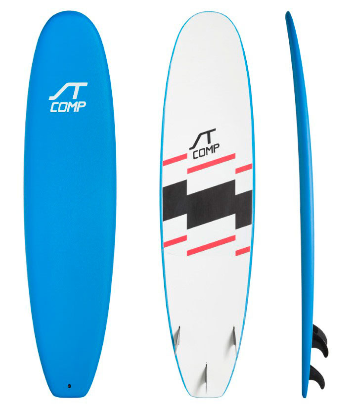 tabla de surf azul y blanca Quiksilver