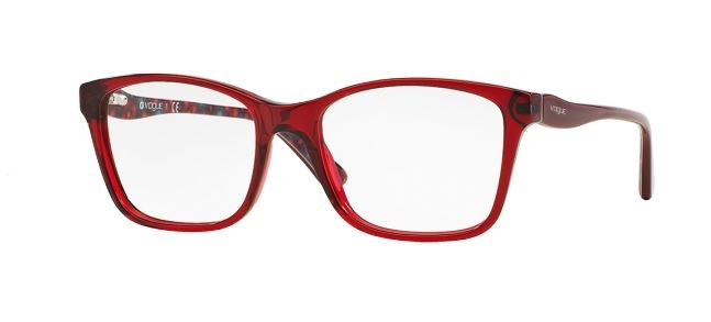 montura de gafas de vista roja de Vogue