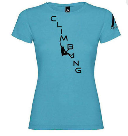 camiseta de escalada divertida de mujer